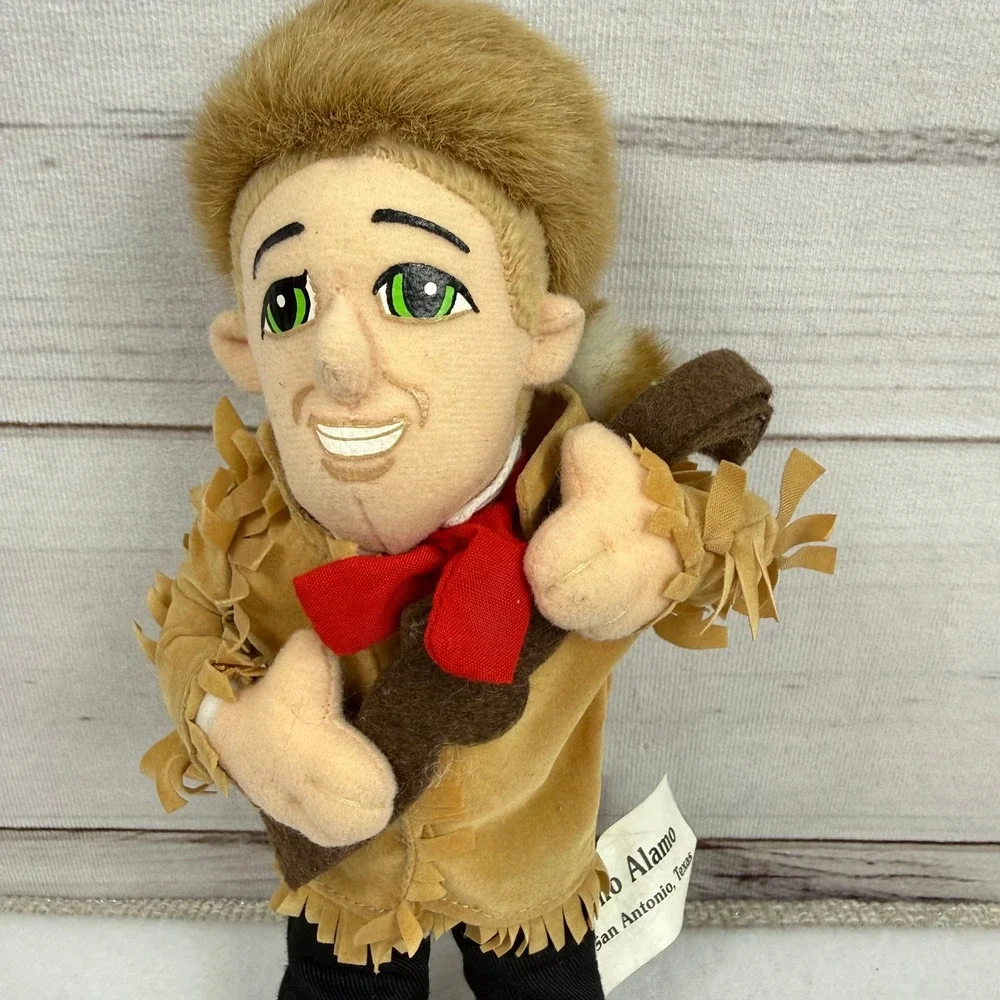 Davy Crockett Plush, Souvenir From The Alamo In San Antonio‎ TX VTG